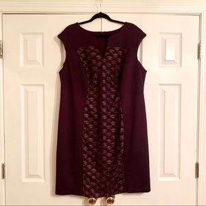 Connected Apparel Capped Sleeve Sheath Panel NWT